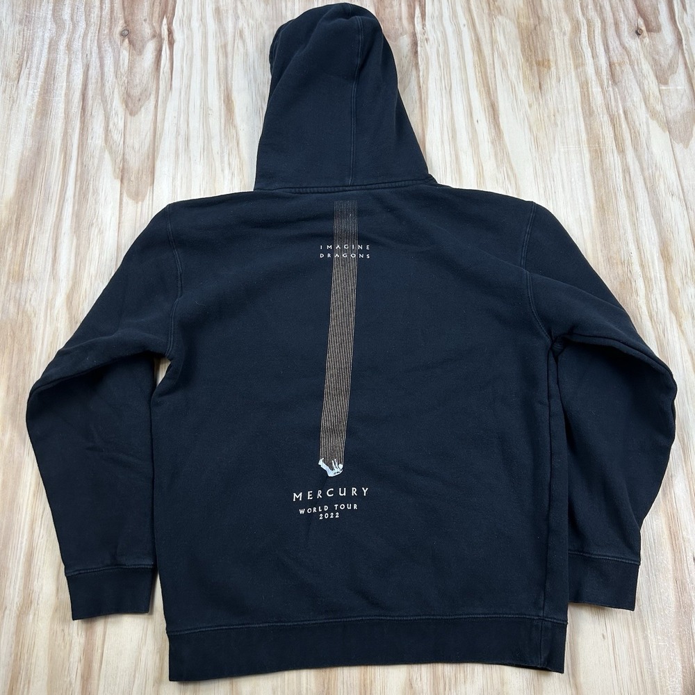 Imagine Dragons Mercury World Tour Hoodie Black 2022 Size Medium Graphic